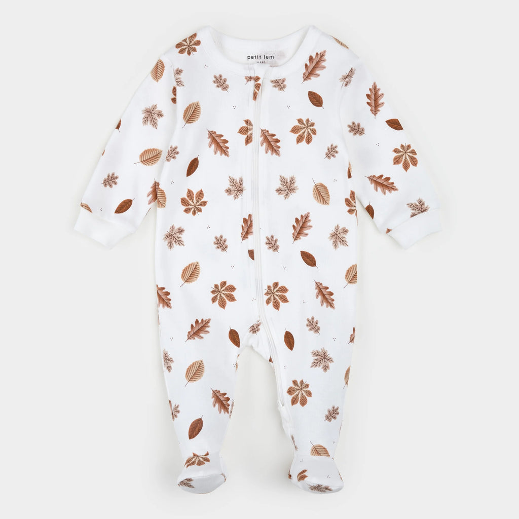 Falling Foliage Zipper Footie