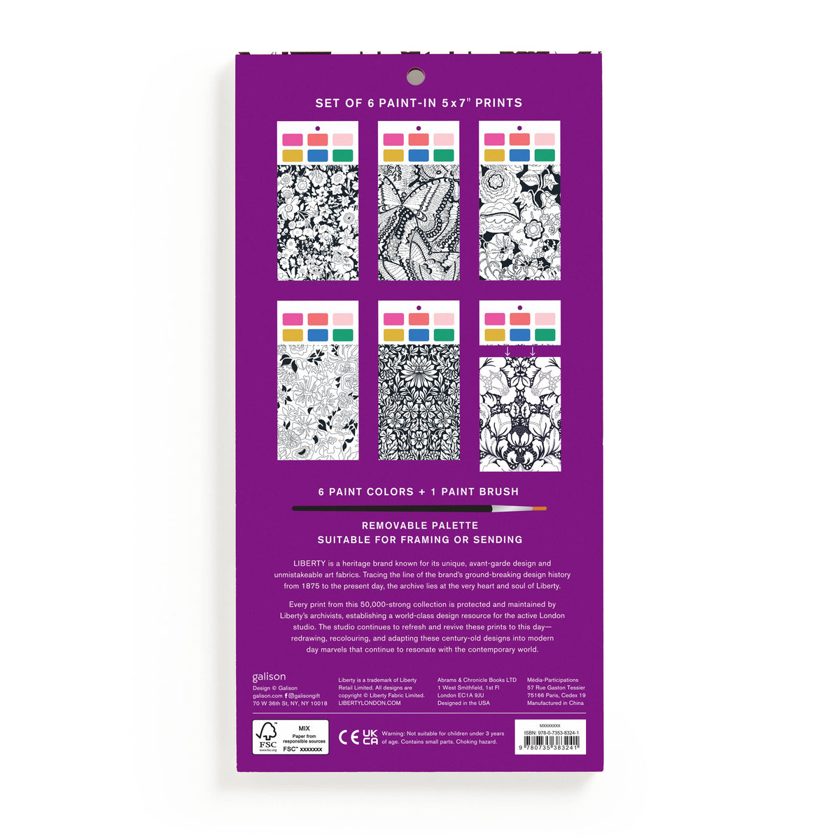 Liberty Paint-In Print Set