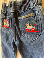 Vintage Little By Little Cat Train Jeans