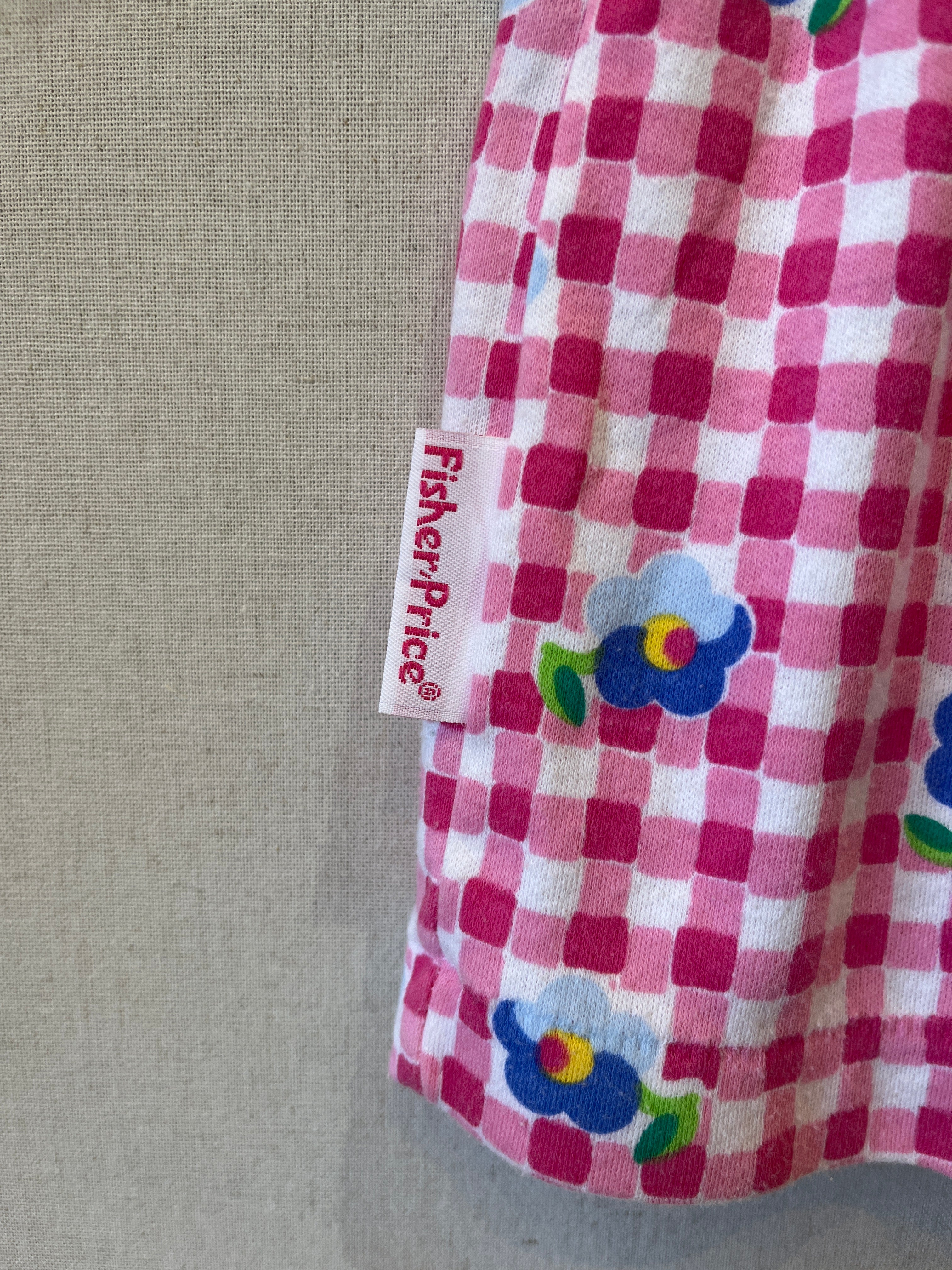 Vintage Fisher-Price Floral Gingham Tunic