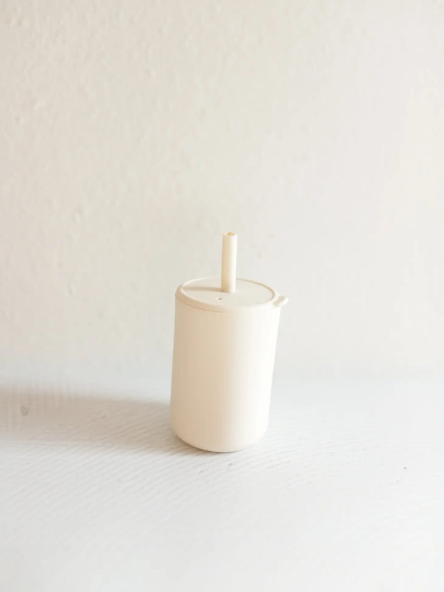 Silicone Straw Cup - Ivory