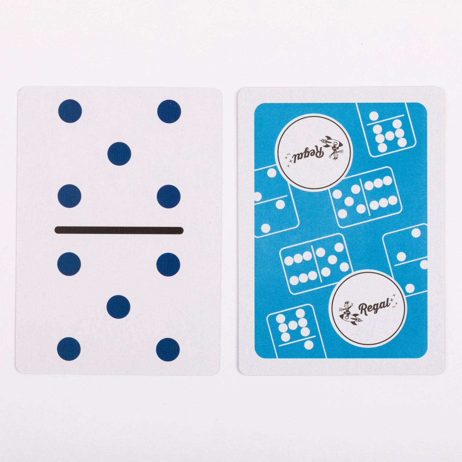 Large Double 9 Colored Dot Domino Playing Cards