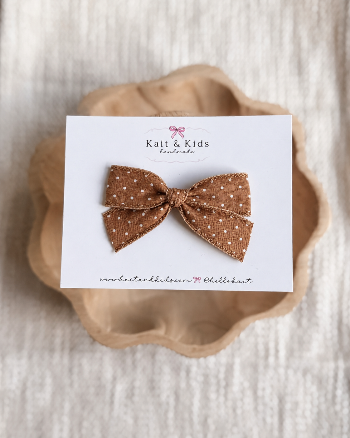 Warm Latte Bow Headband