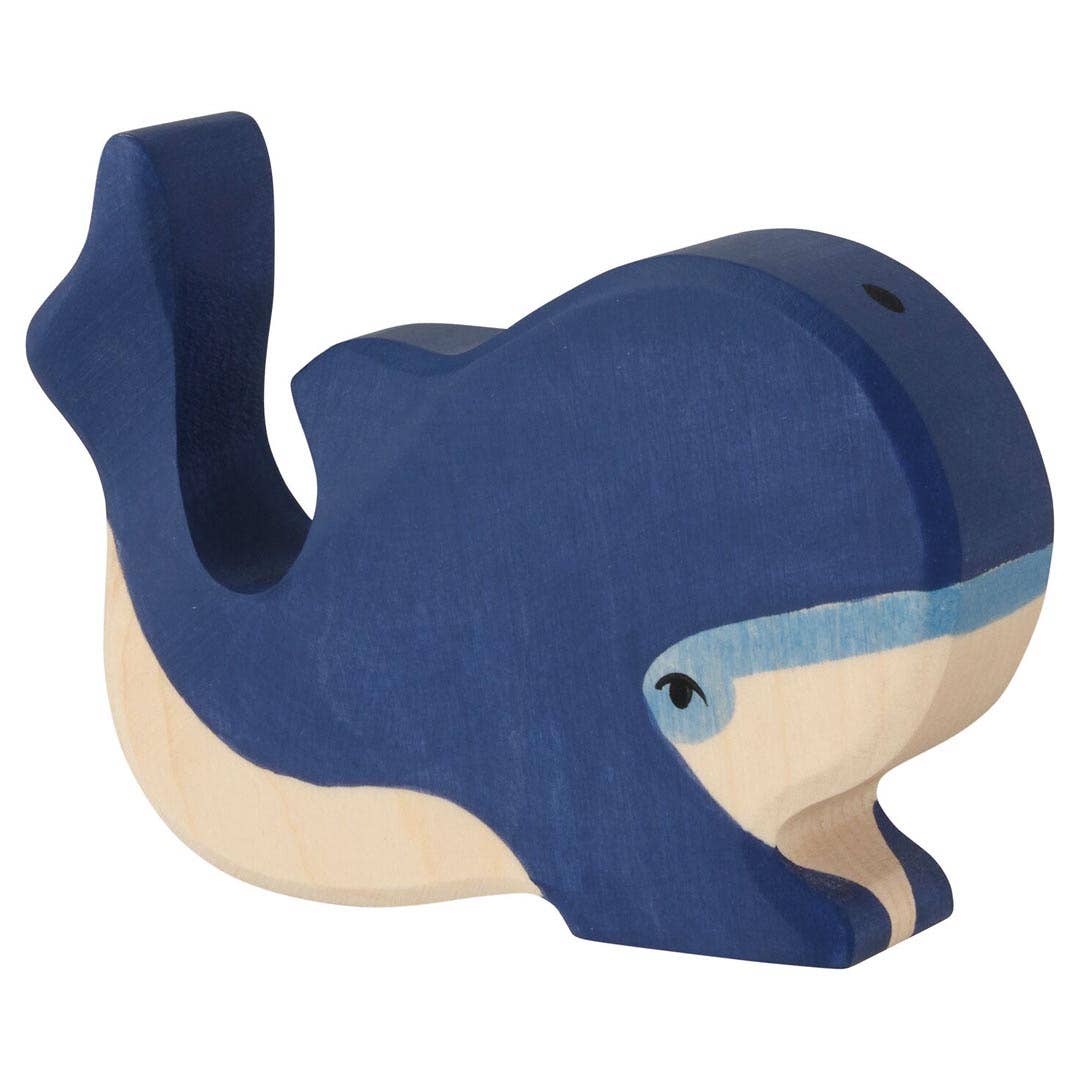 Wooden Small Blue Whale