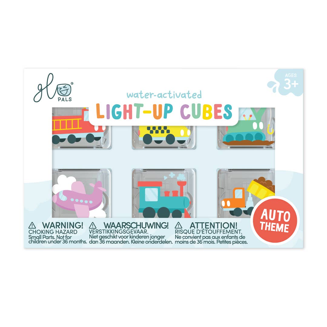 Autos Light Up Cubes - 6 Pack