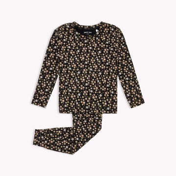 Ditsy Black Floral Pajama Set