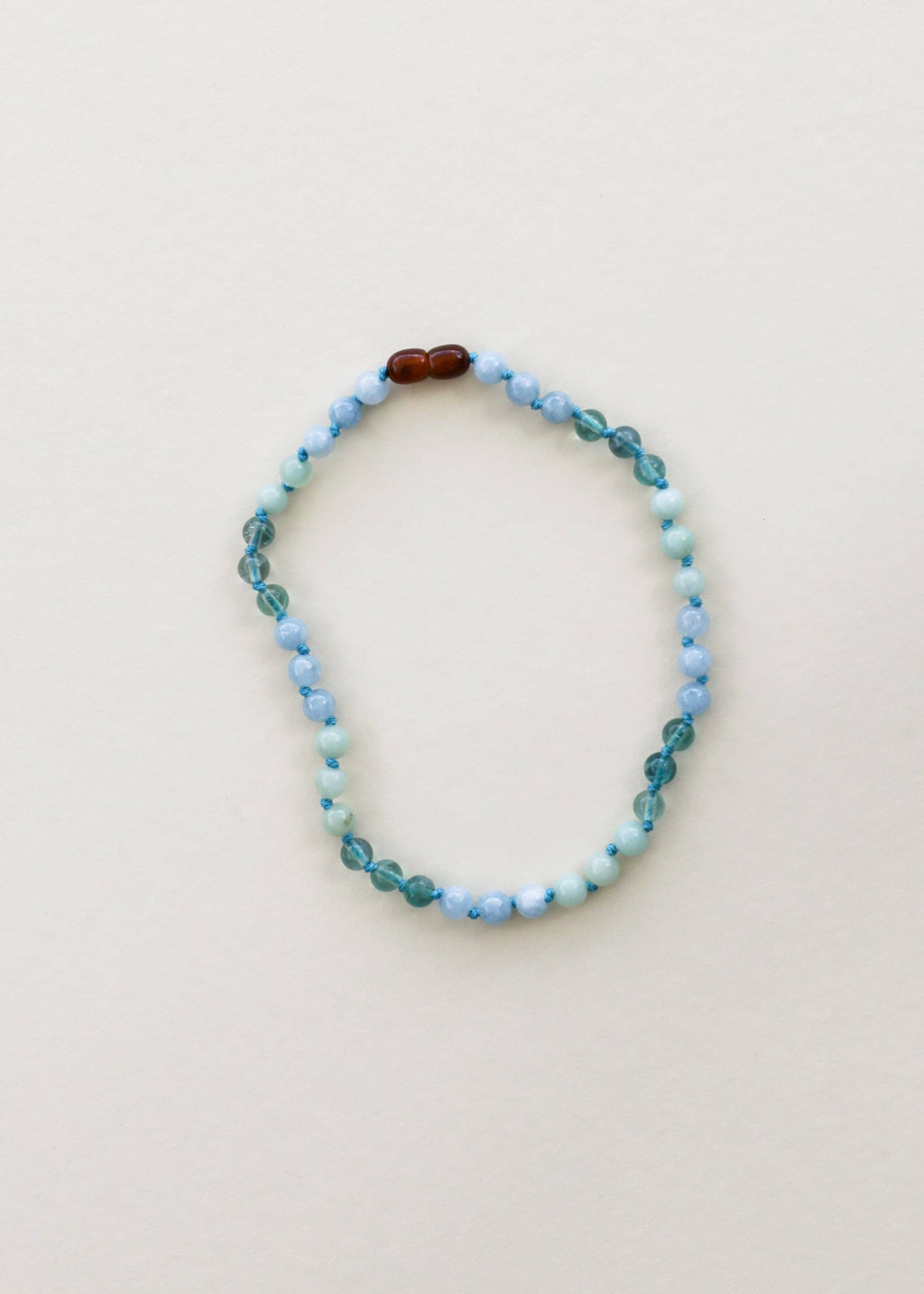 Amazonite + Aquamarine + Fluorite Gemstone Necklace