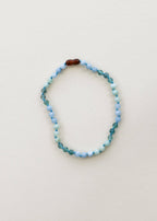 Amazonite + Aquamarine + Fluorite Gemstone Necklace