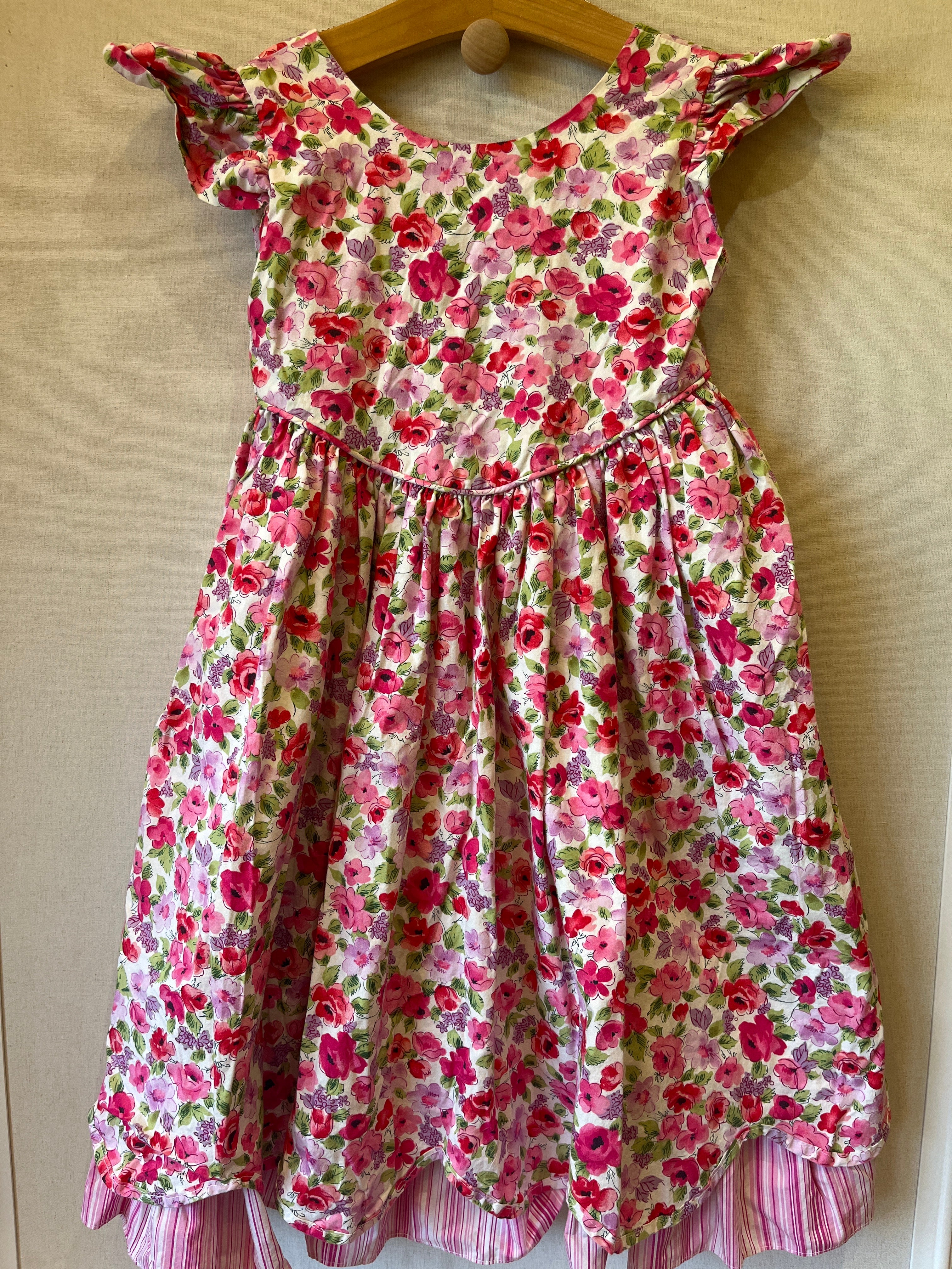Vintage Rebecca Raggs Original Watercolor Floral Dress