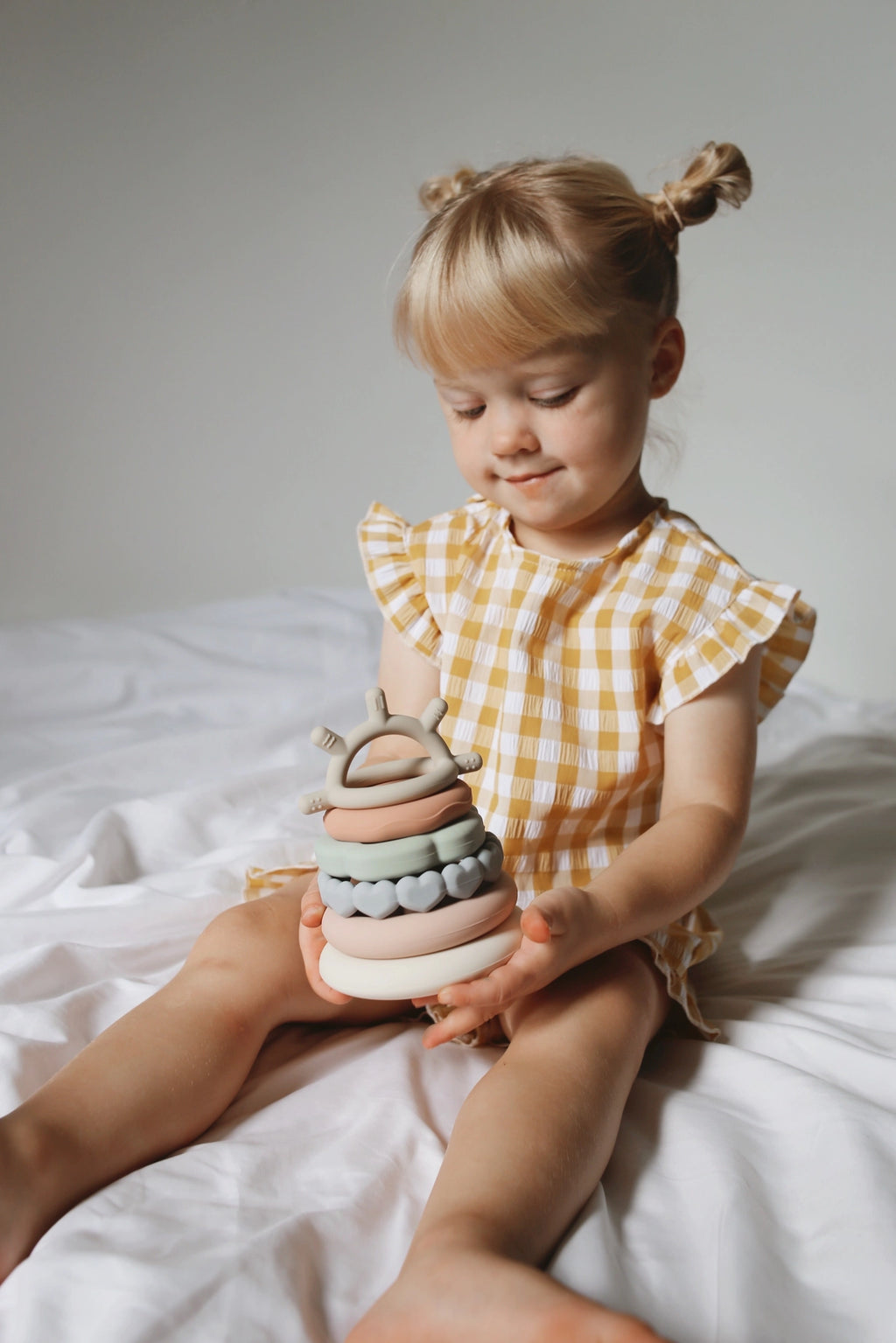 Silicone Stacking Teething Ring Toy