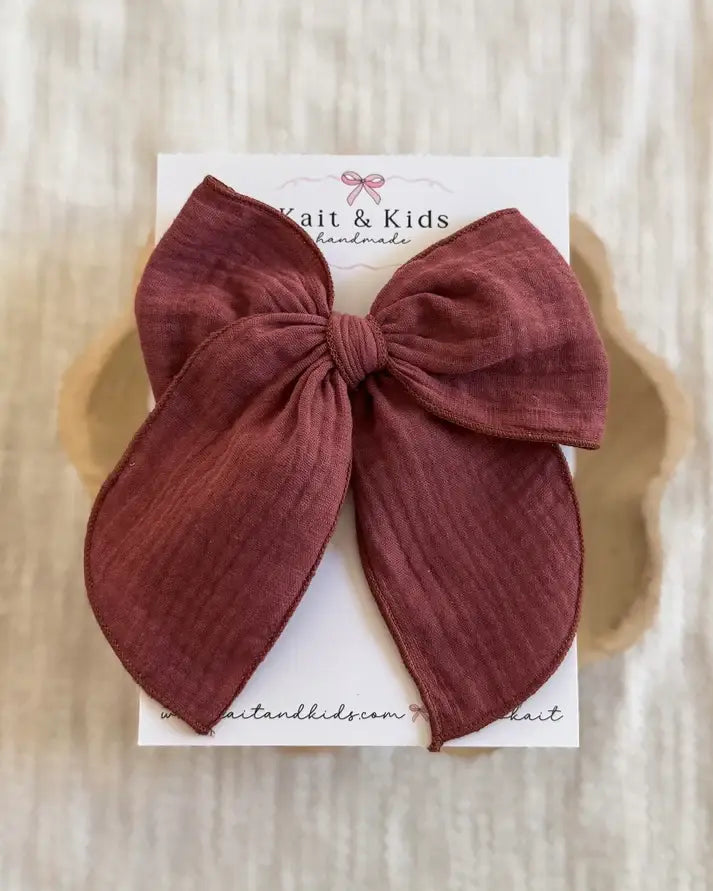 Rust Clip Bow