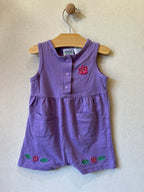Vintage Simply Basic Purple Hibiscus Romper
