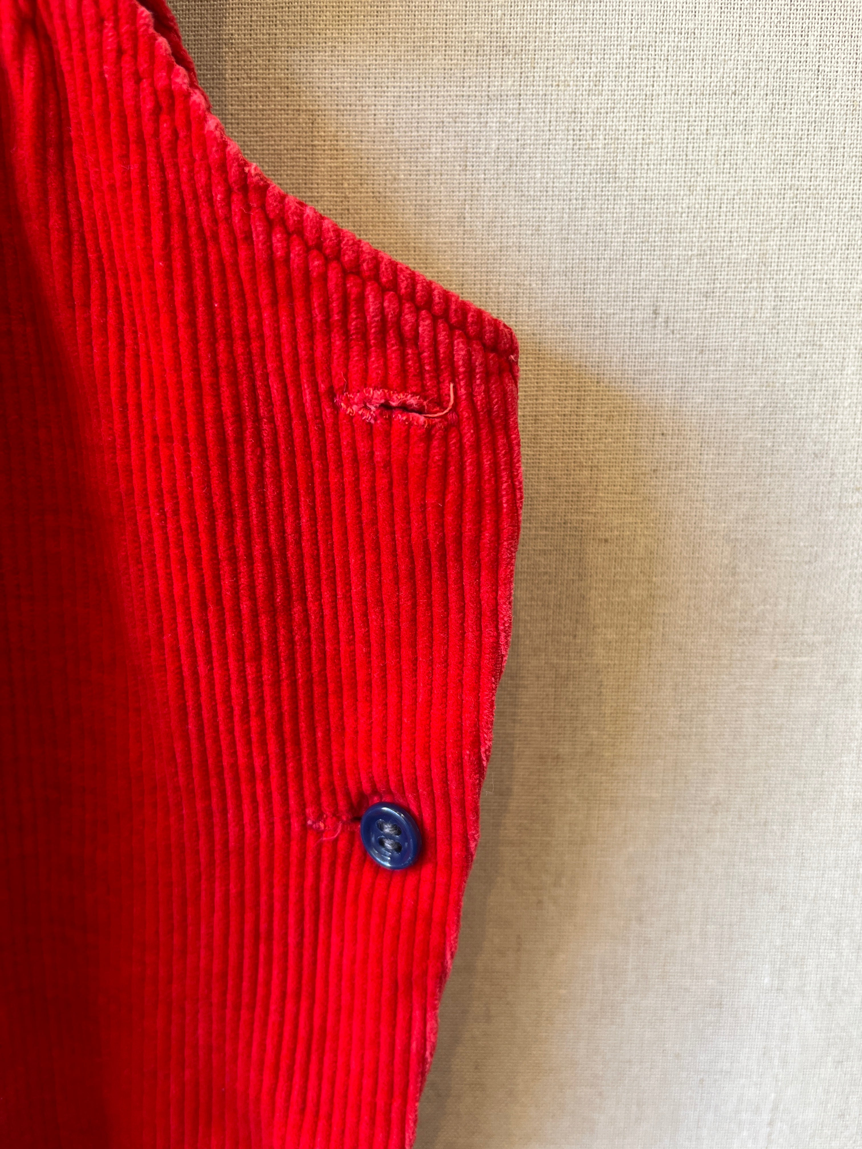 Vintage Neat & Nifty Red Corduroy Jumpsuit