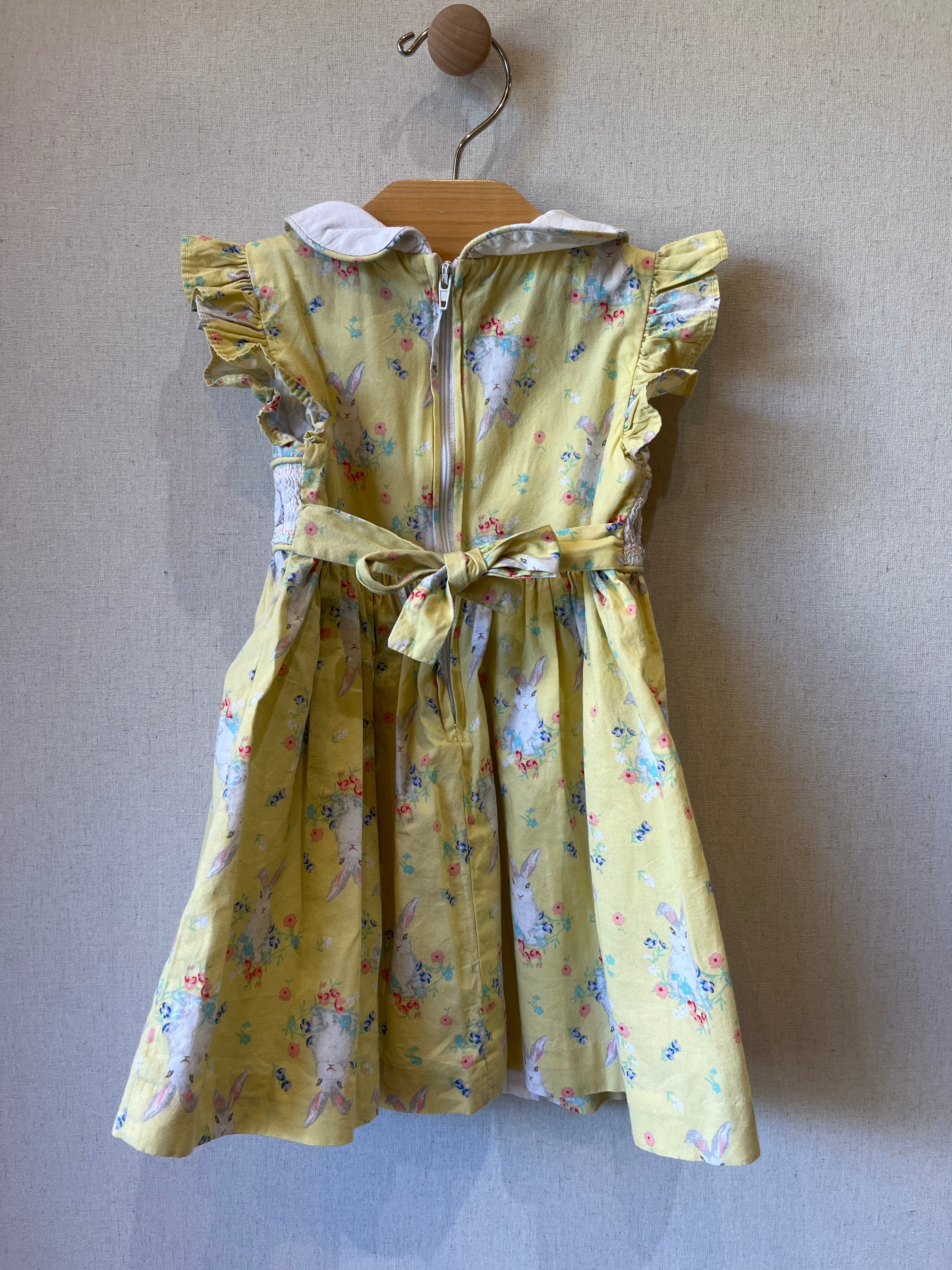 Vintage Bonnie Baby Yellow Bunnies Dress