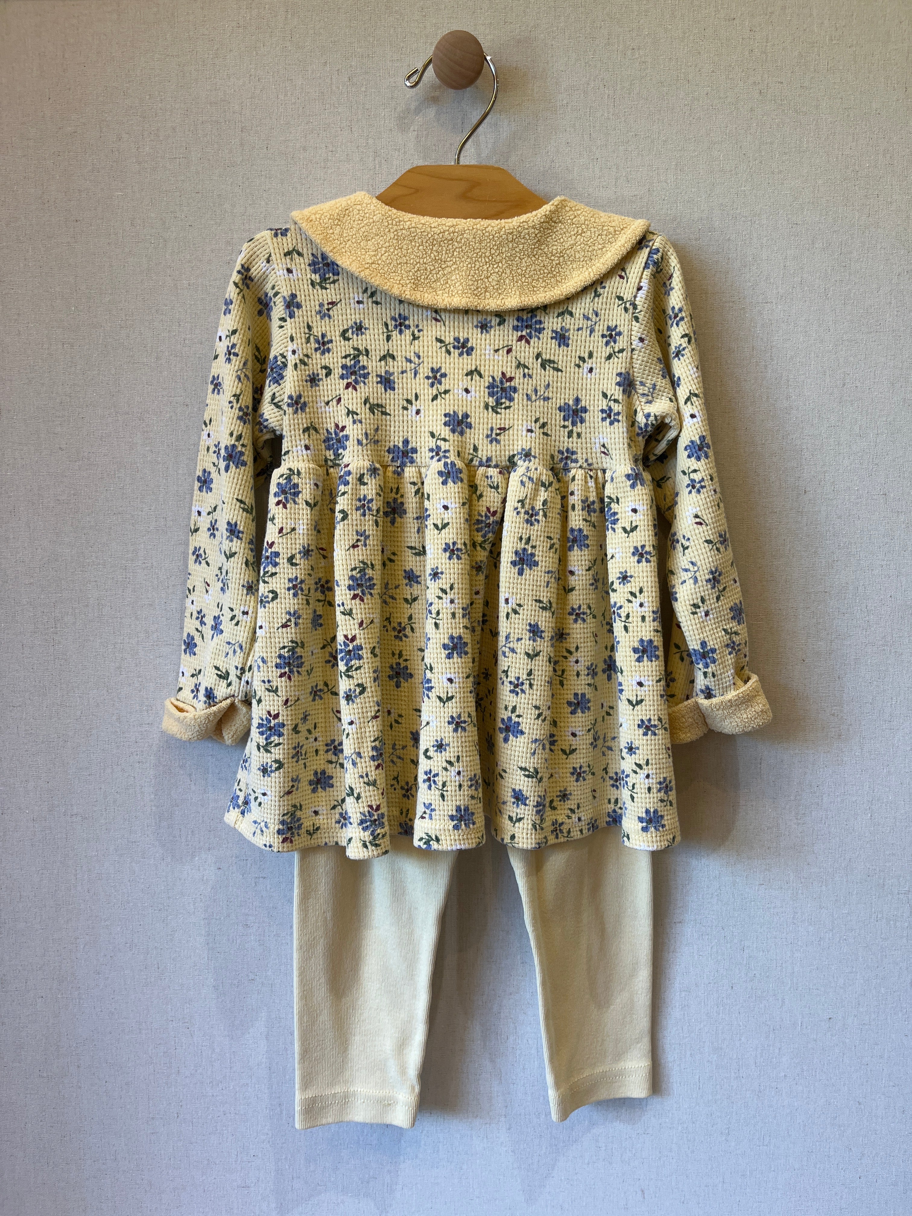 Vintage Little Lass Yellow Floral Tunic Set