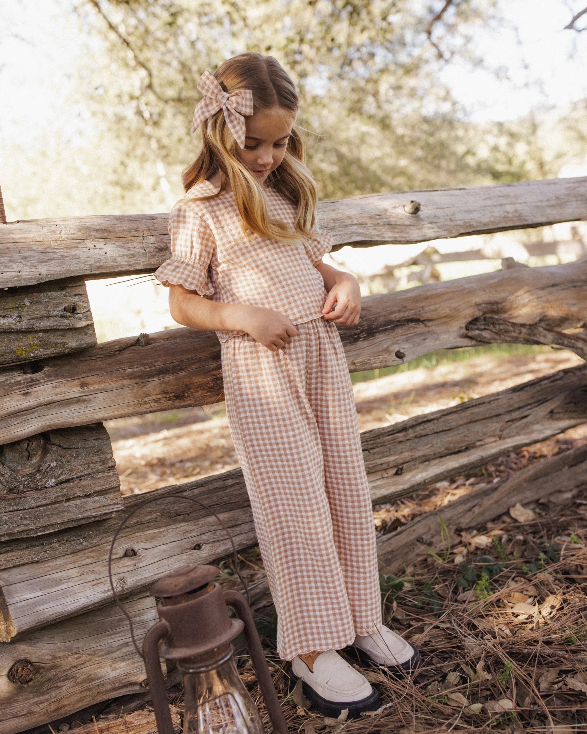 Fawn Gingham Bow