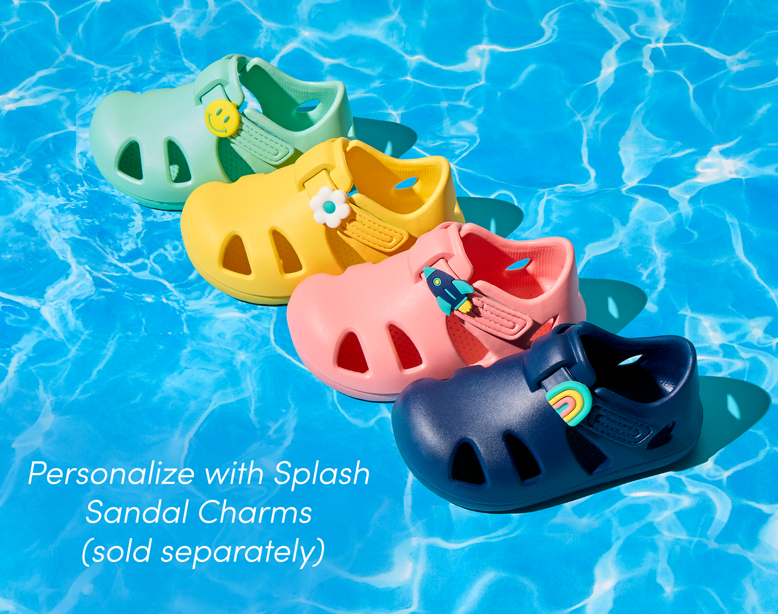 Splash Sandal Charms - Rocket Ship