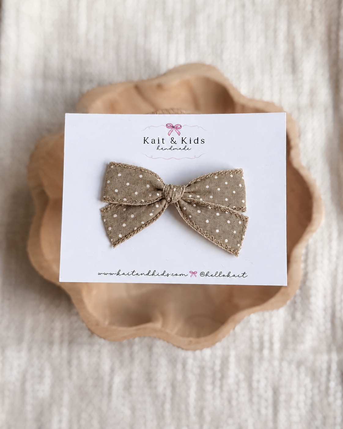 Biscotti Bow Headband