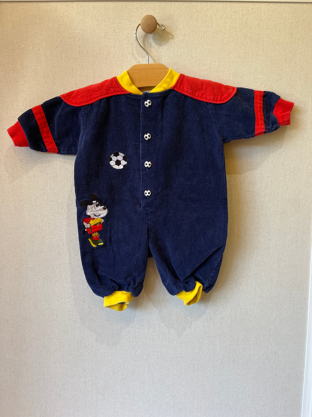 Vintage Small Steps Soccer Pup Jumpsuit