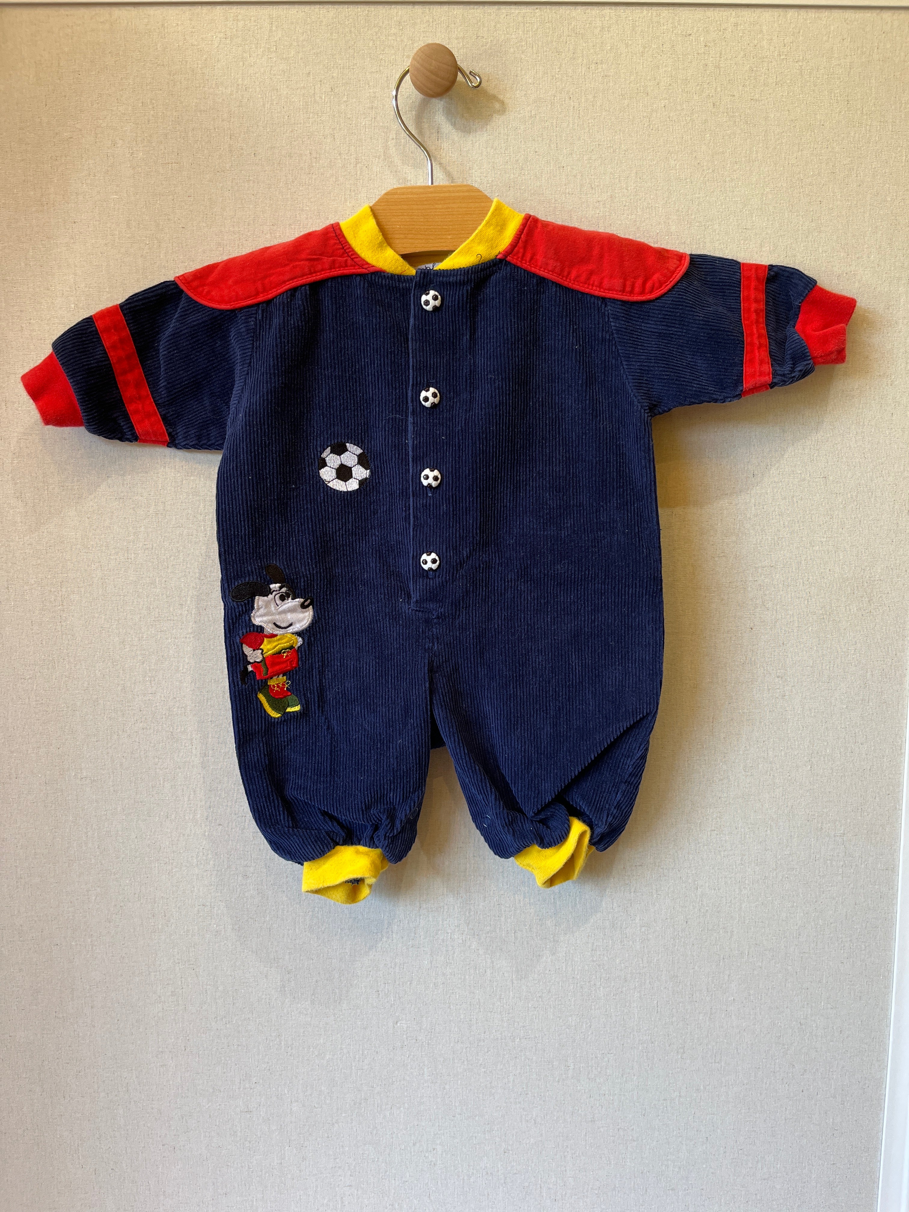 Vintage Small Steps Soccer Pup Jumpsuit