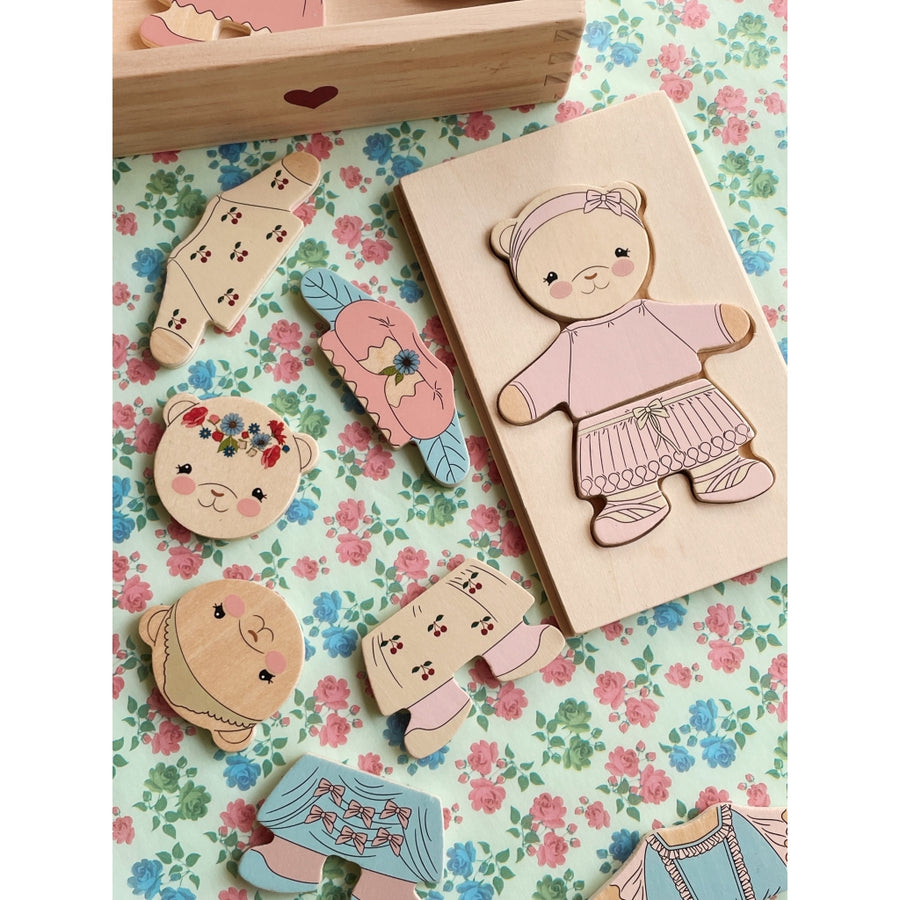 Wooden Teddy Dress Up Puzzle
