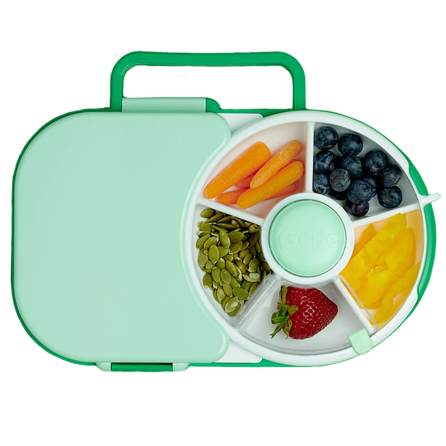 Kids Lunchbox with Snack Spinner - Sage Green
