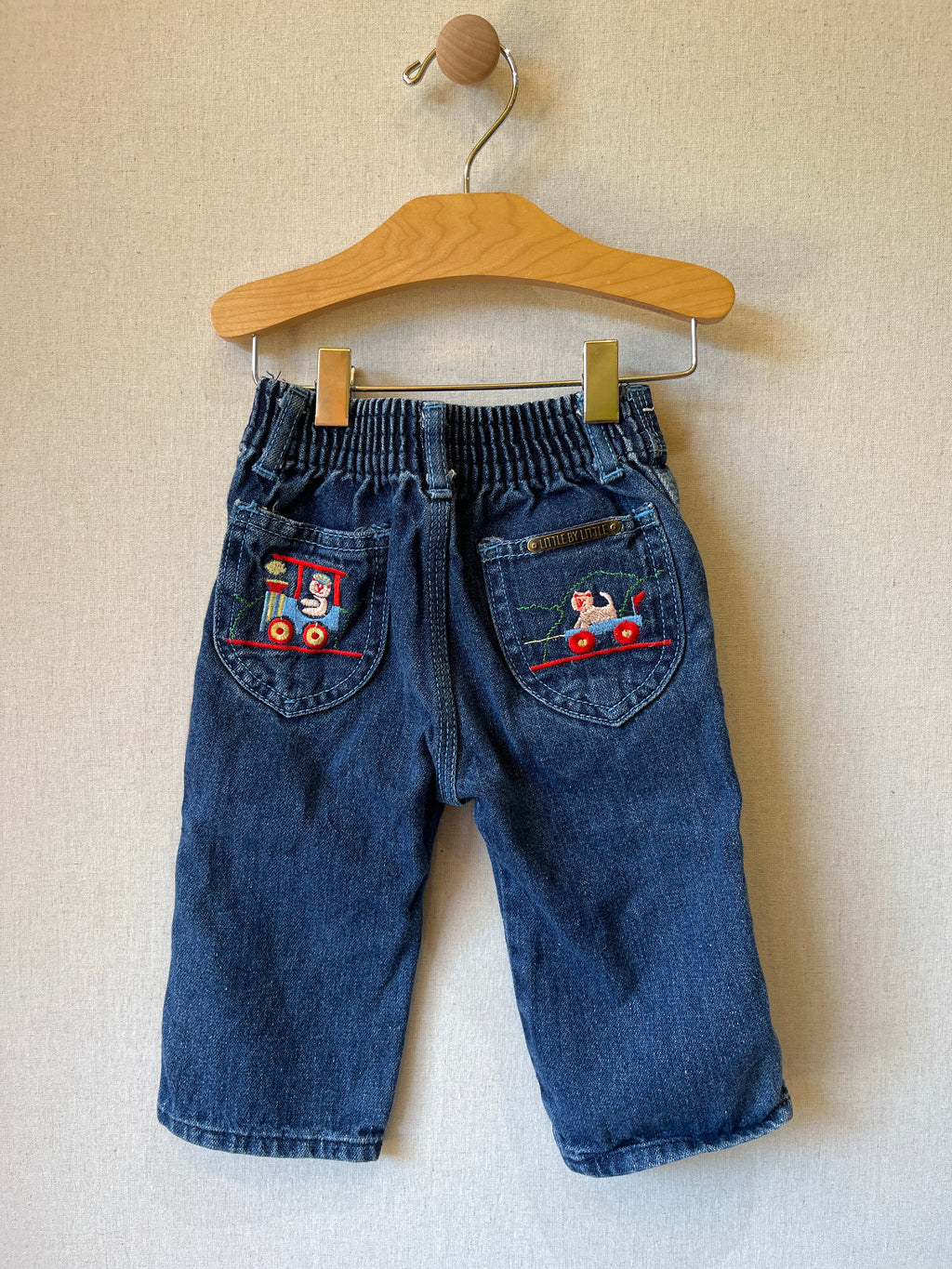 Vintage Little By Little Cat Train Jeans