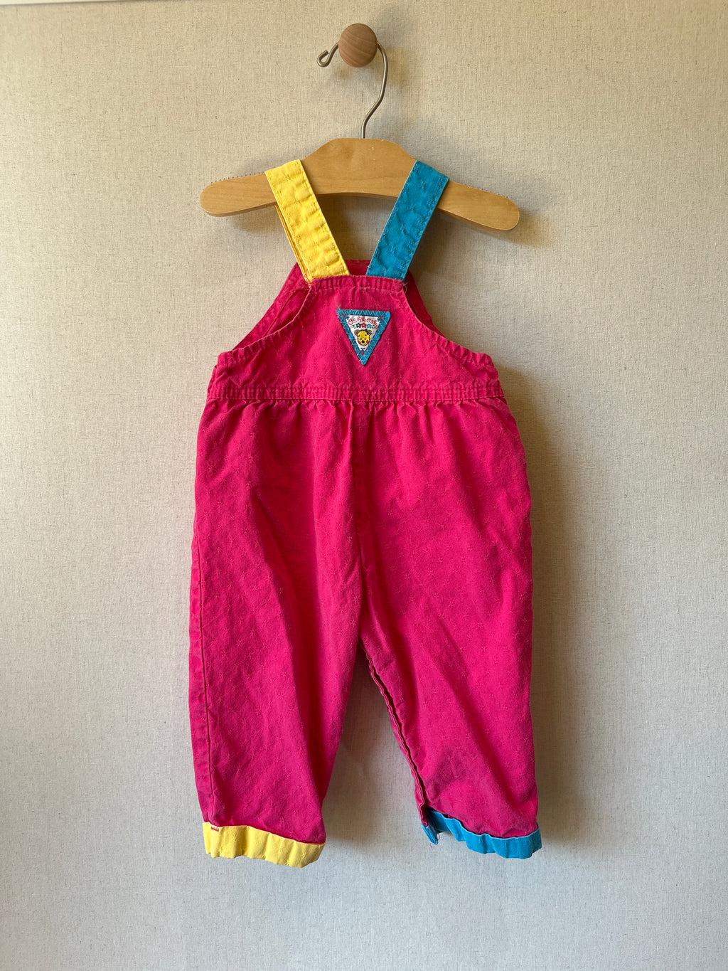 Vintage OshKosh Pink Dancing Bear Overalls