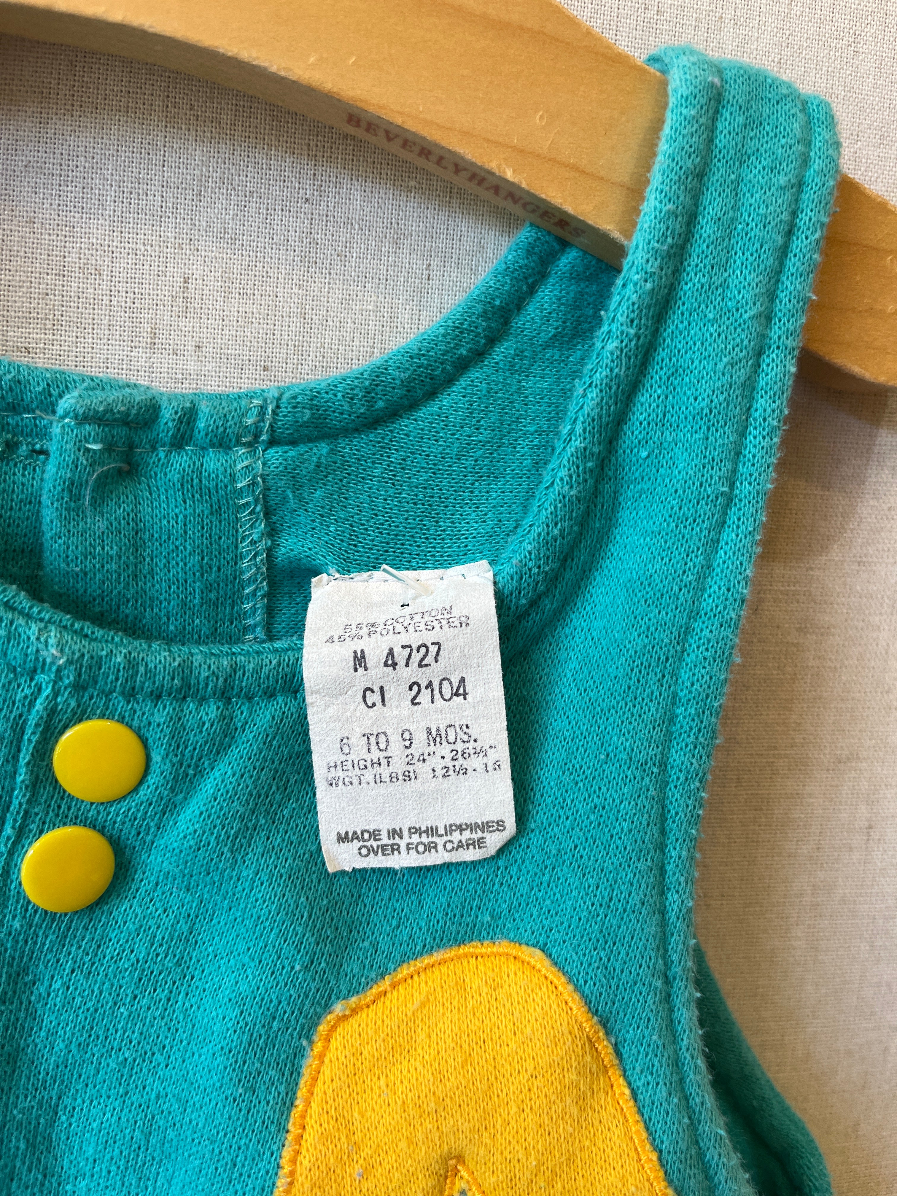Vintage Alphabet Bubble Overalls