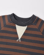 Mulberry Stripe Crew Neck Romper