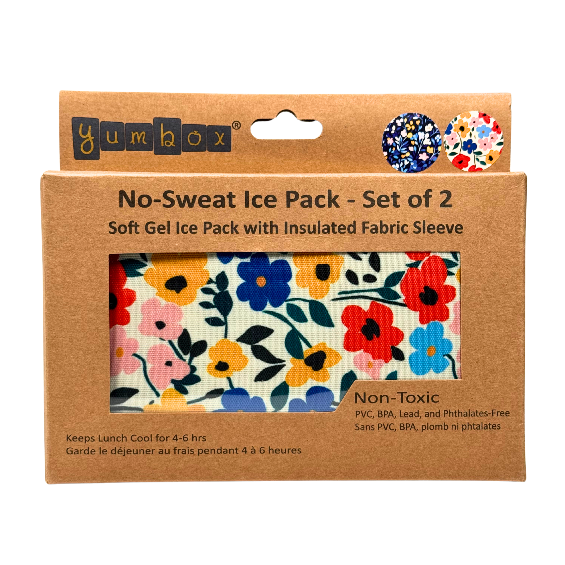 Gel Ice Packs 2-Pack - Floral Prints