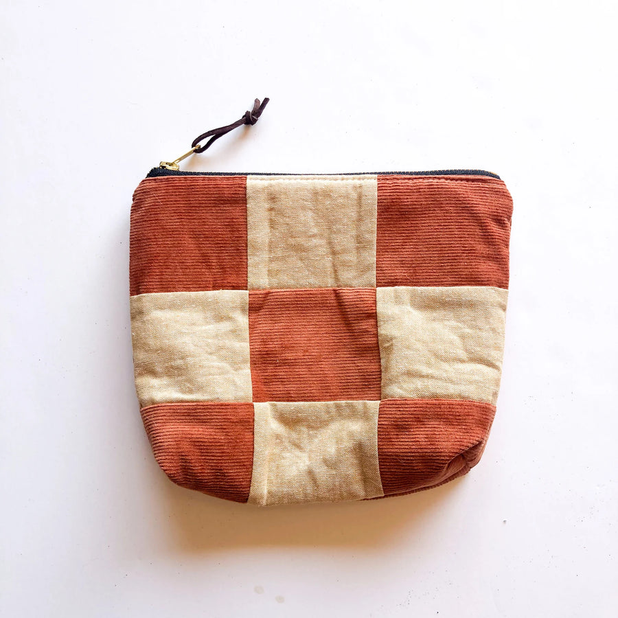 Rust Check Zipper Bag