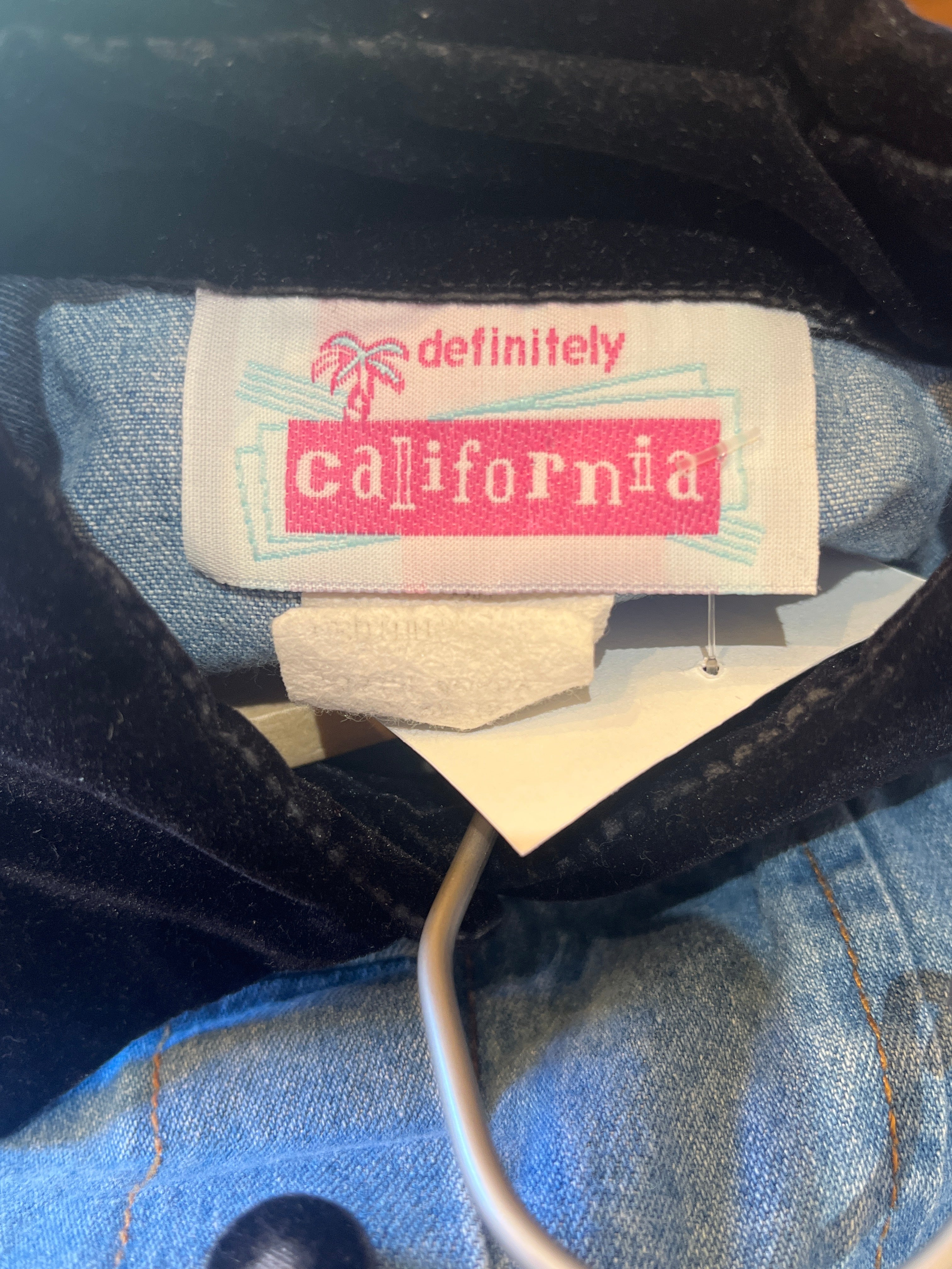 Vintage Definitely California Velvet Denim Dress