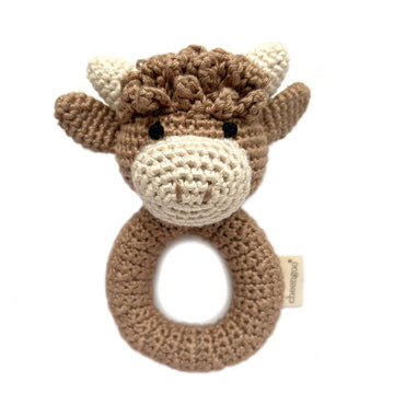 Highland Cow Ring Rattle