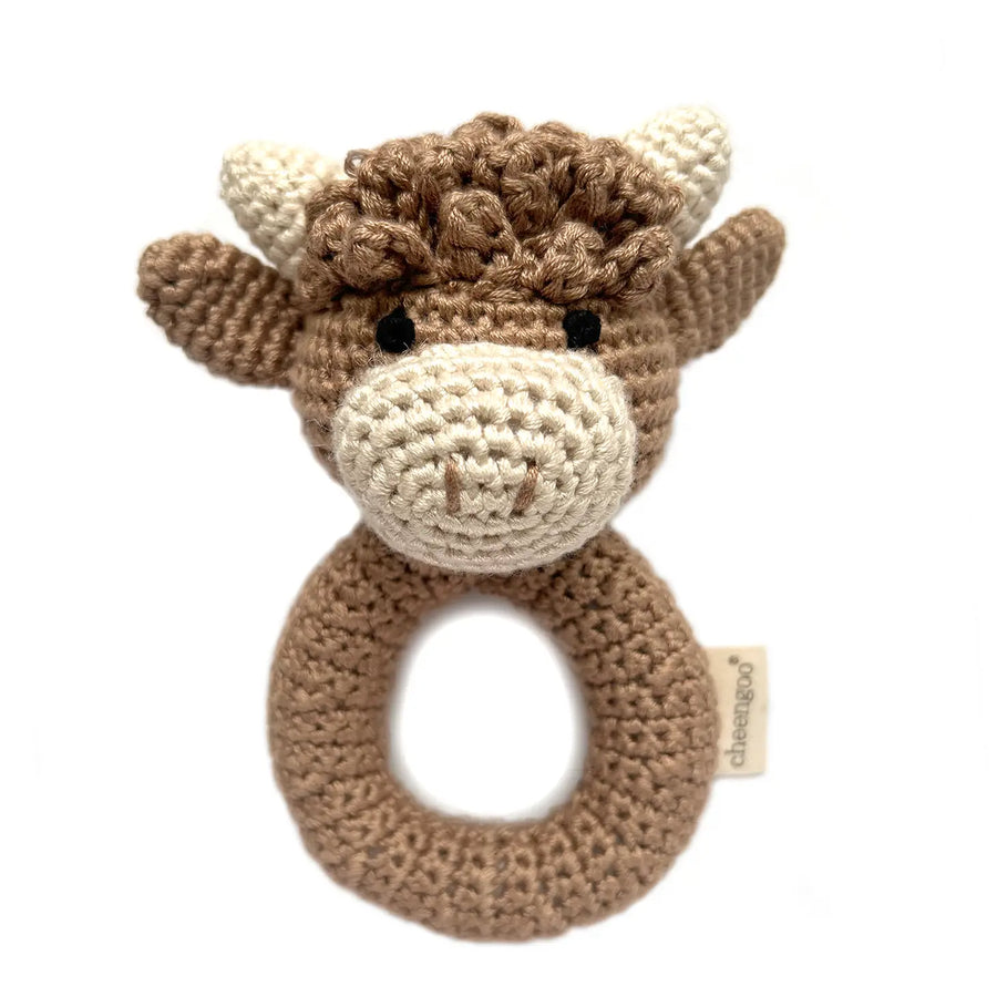 Highland Cow Ring Rattle