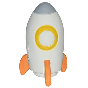 Rocket Natural Rubber Teether, Rattle & Bath Toy