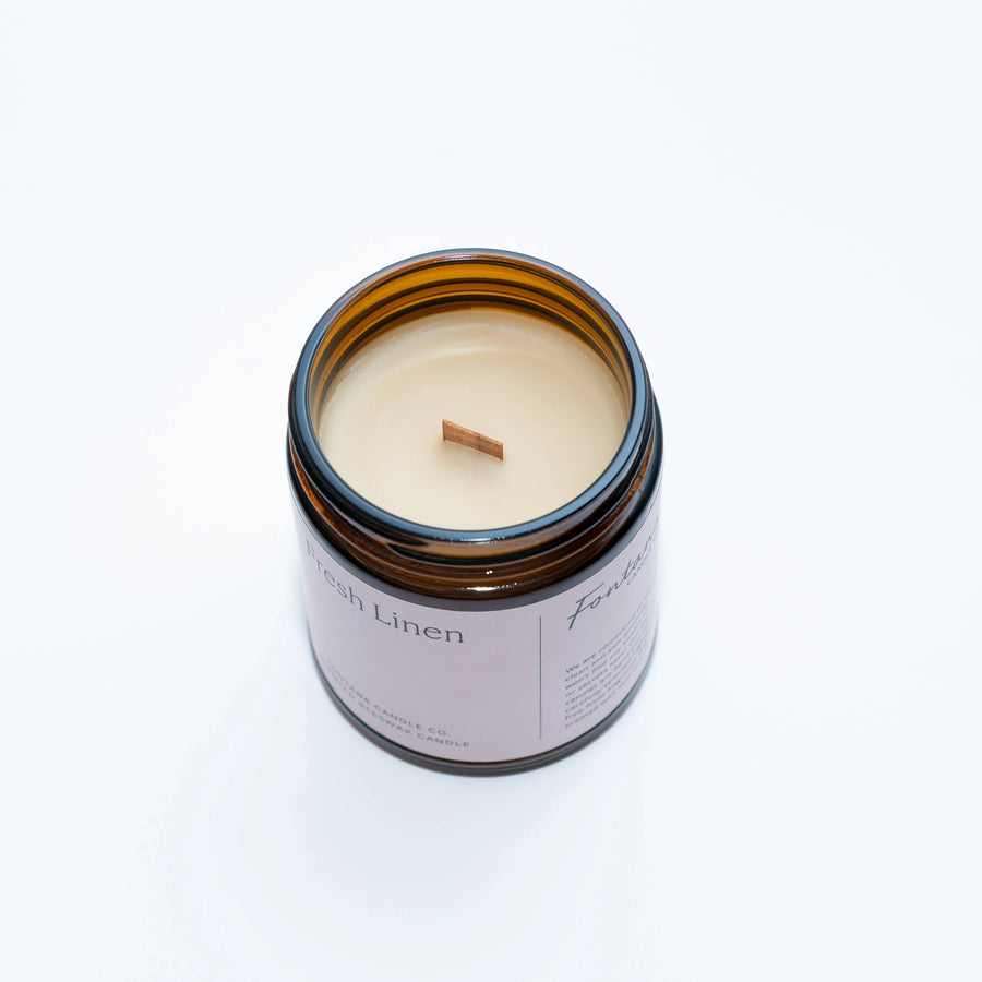 Fresh Linen Essential Oil Beeswax Candle