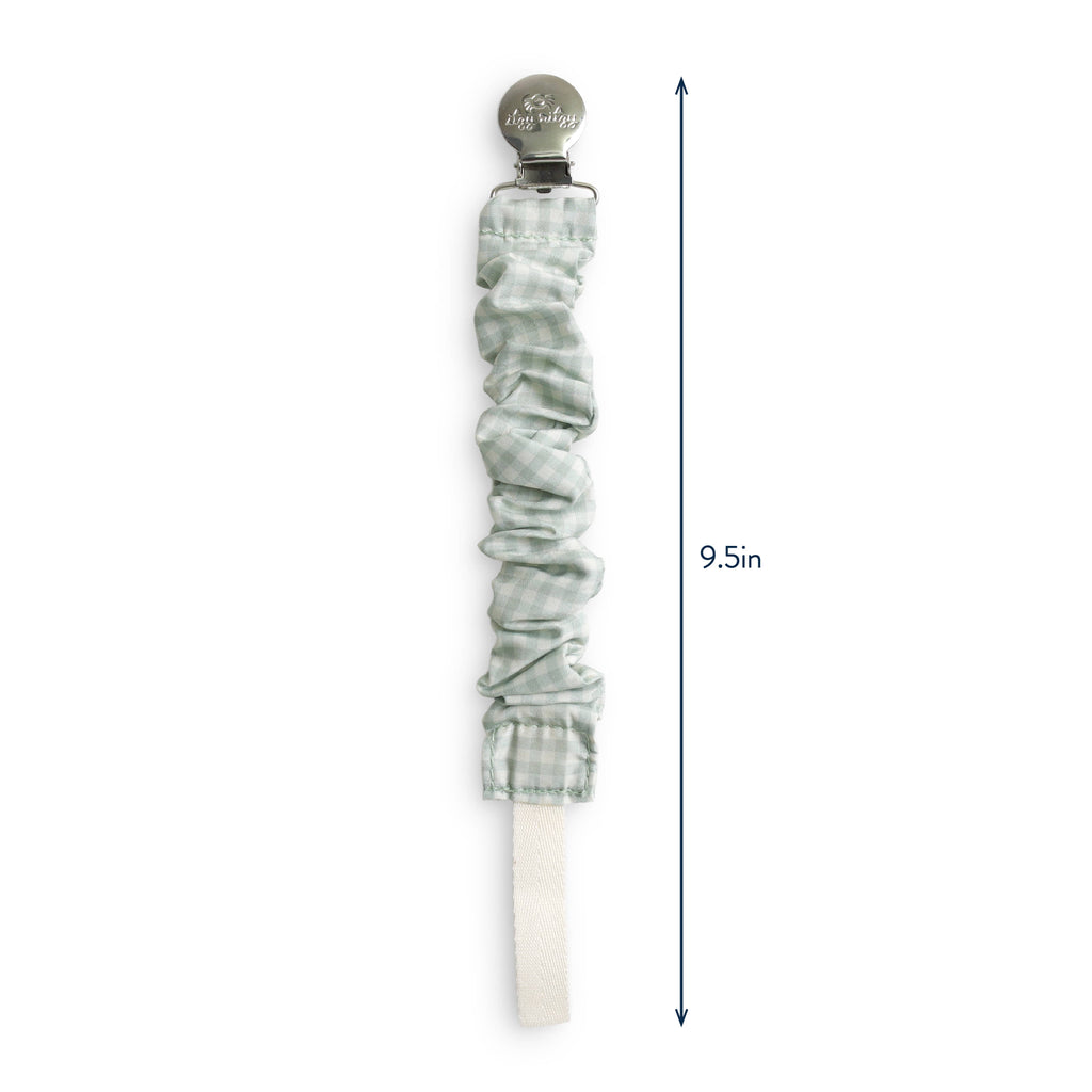 Ritzy Cinch™  Pacifier Clip - Green Gingham