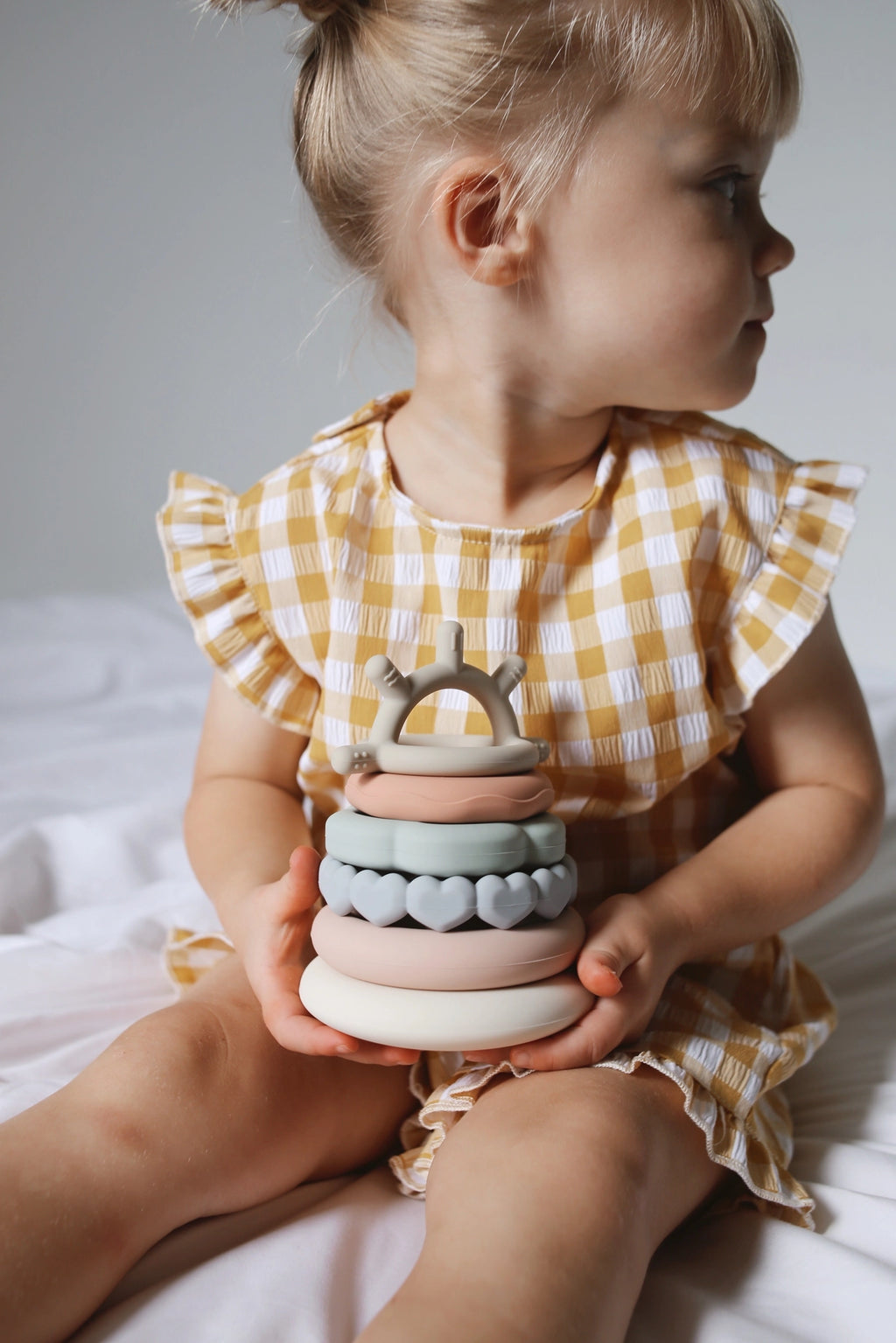 Silicone Stacking Teething Ring Toy