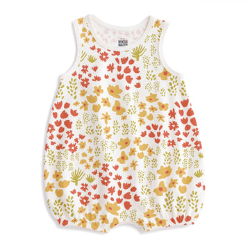Bubble Romper - Yellow, Orange & Green Meadow