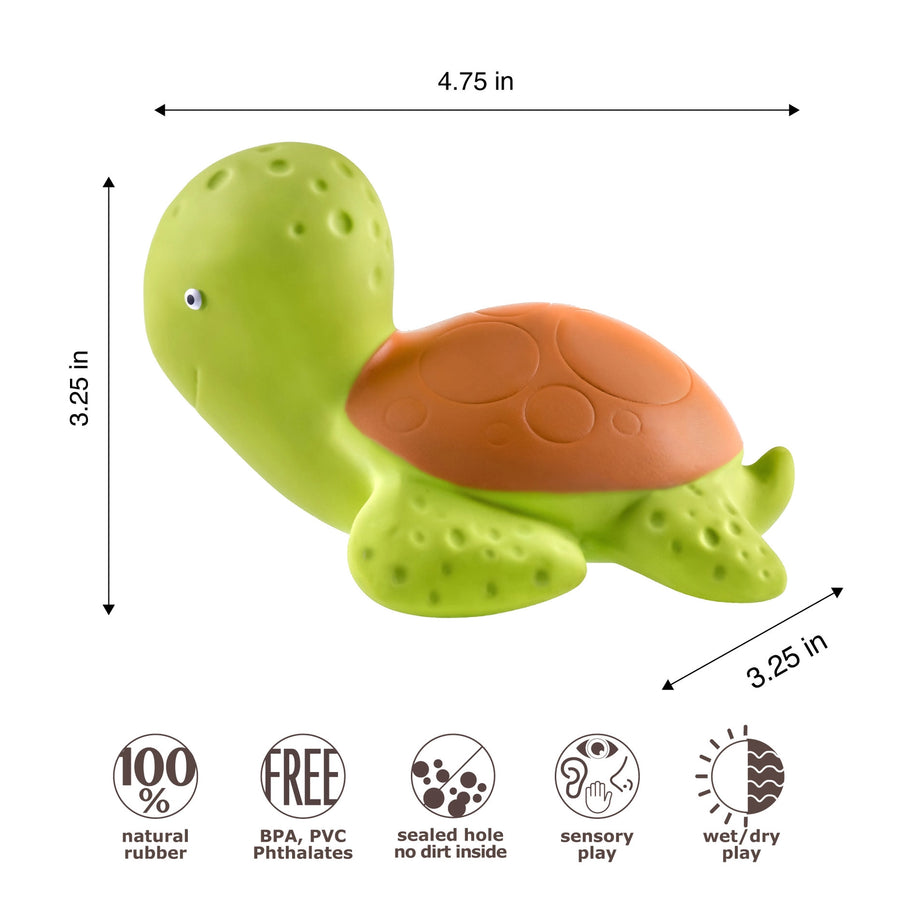 Mele the Sea Turtle Natural Rubber Bath Toy