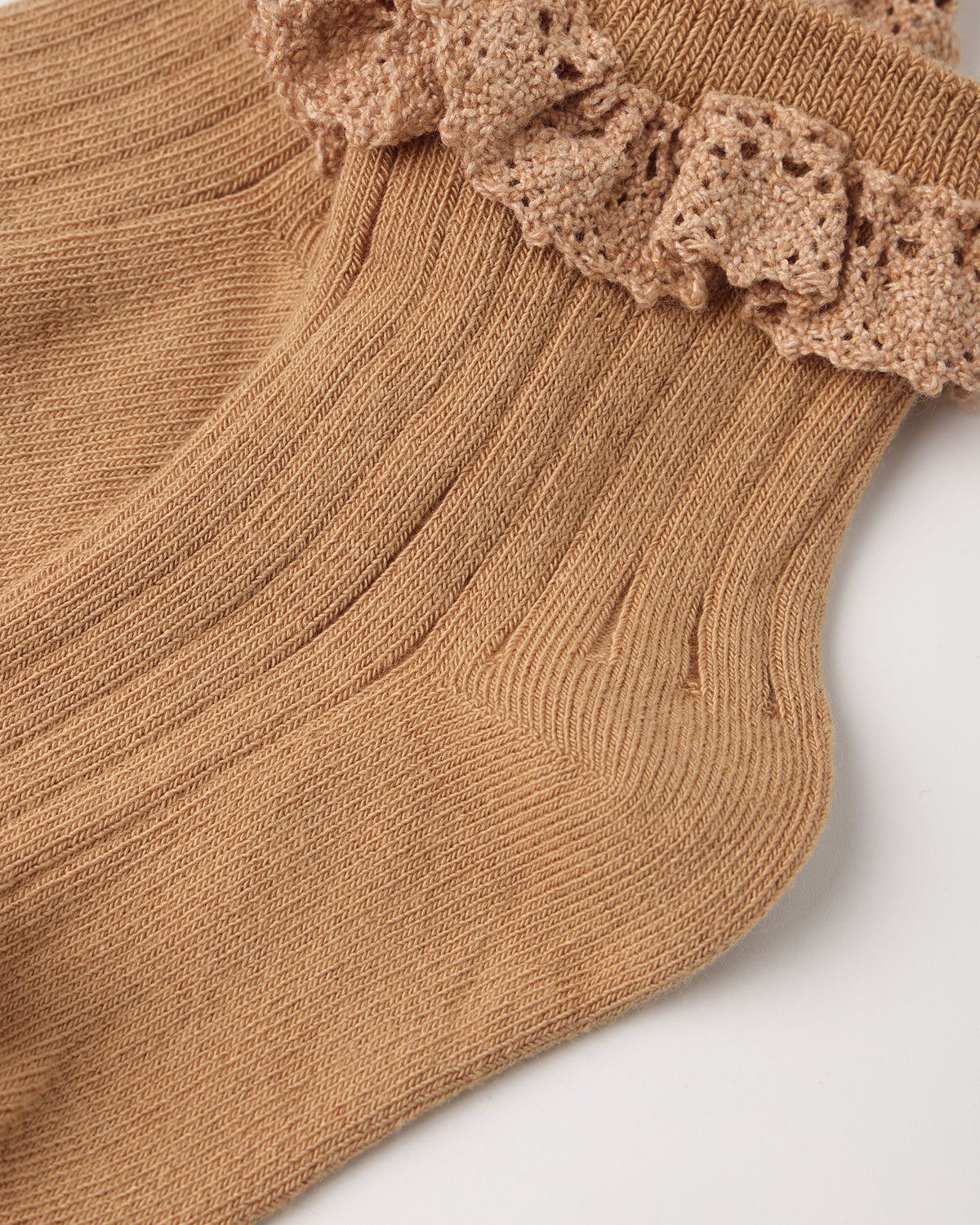 Fawn & Midnight Lace Trim Sock Set