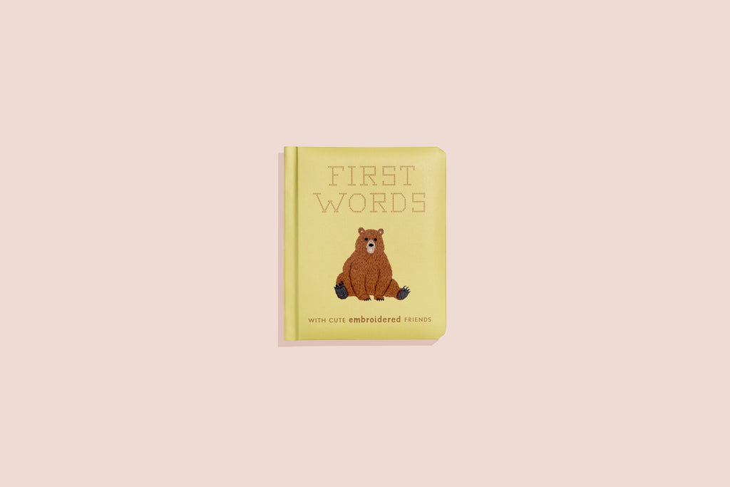 First Words with Cute Embroidered Friends Board Book