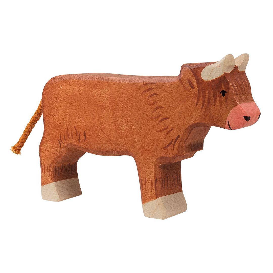 Wooden Standing Highland Cow