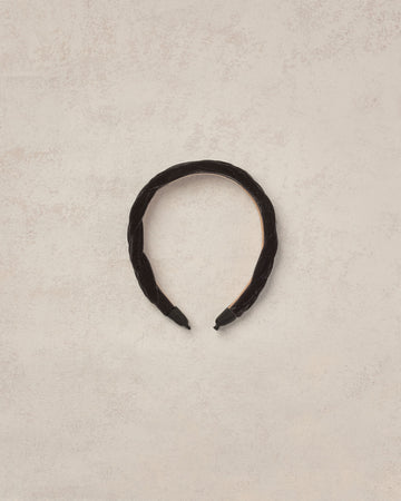 Black Velvet Braided Headband