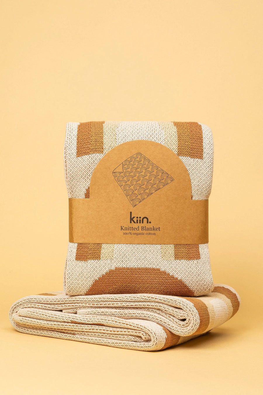 Organic Cotton Knitted Rainbow Blanket