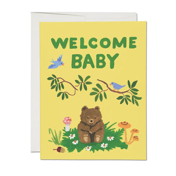 Welcome Baby Cub Greeting Card
