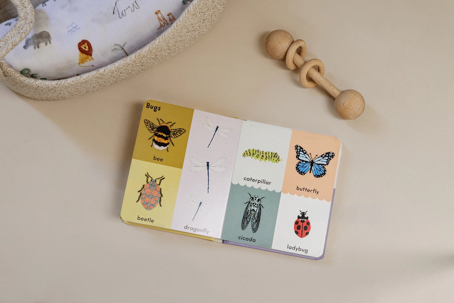 First Words with Cute Embroidered Friends Board Book