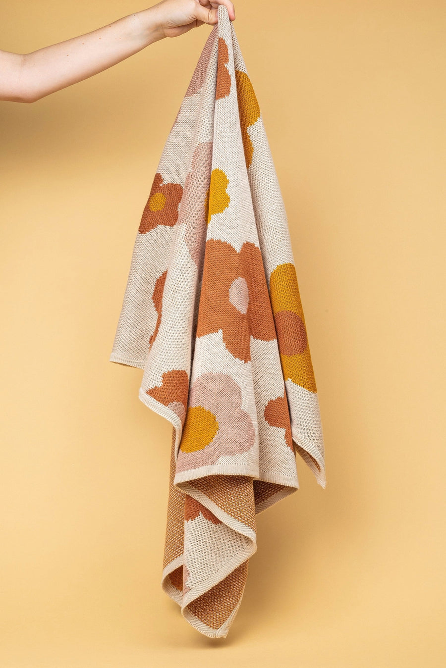 Organic Cotton Knitted Bloom Blanket