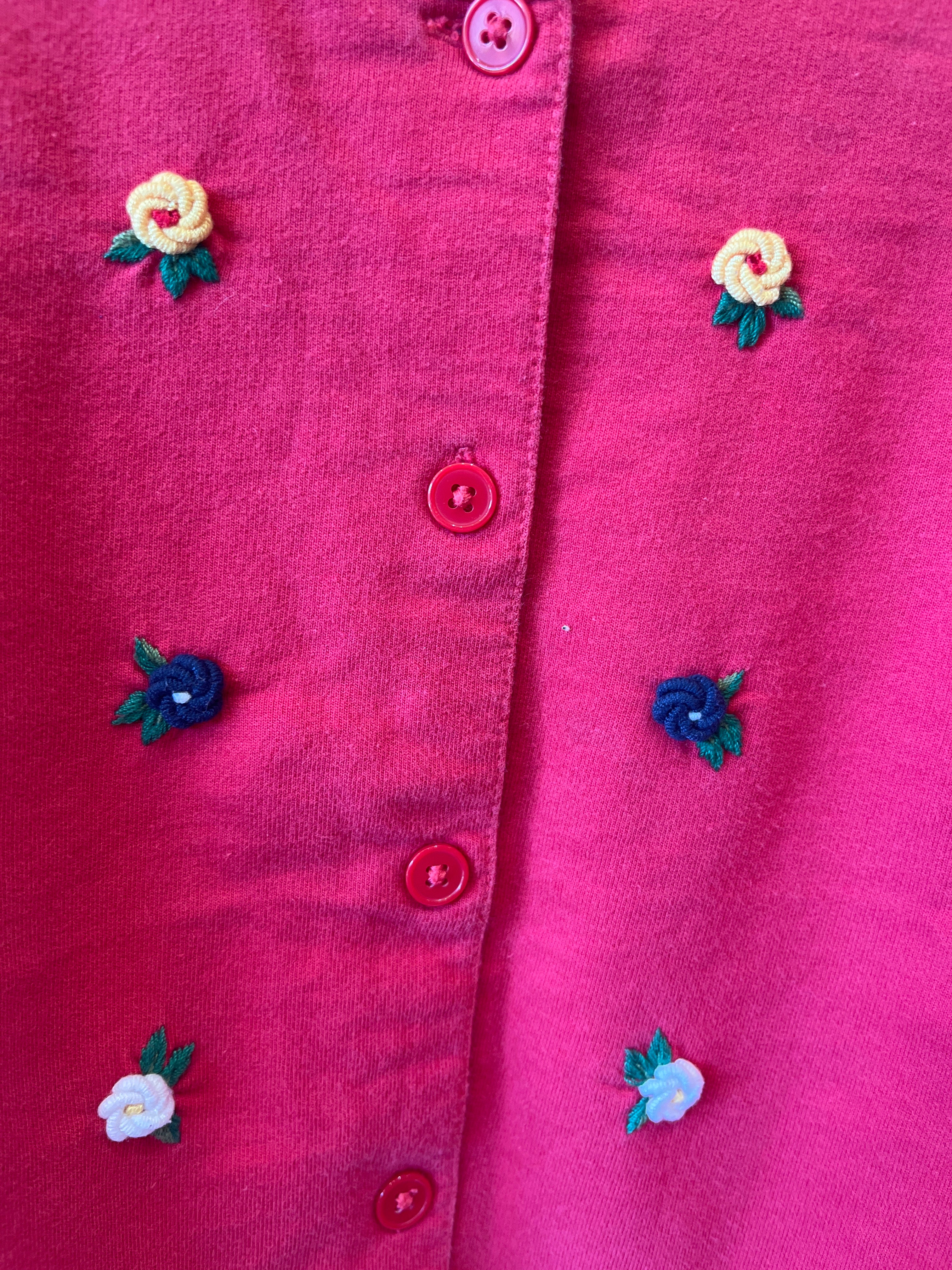 Vintage Gymboree Floral Embroidered Cardigan